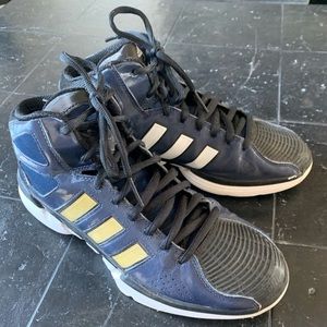 Navy Adidas High Top Basketball Shoes Size 9